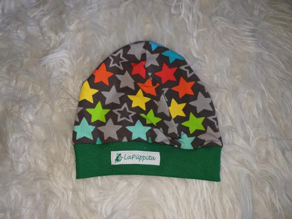 Beanie Kopfumfang 41-43cm "Regenbogensterne"